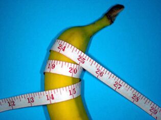 banana e centímetro simbolizam um pênis aumentado